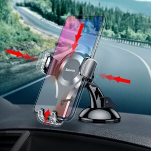 mainimage4Holder for smartphone car baseus osculum type gravity car mount holder suction cup mount
