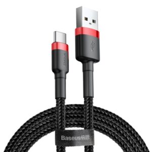 eng pm Baseus Cafule Cable Durable Nylon Braided Wire USB USB C QC3 0 3A 1M black red CATKLF B91 46797 1