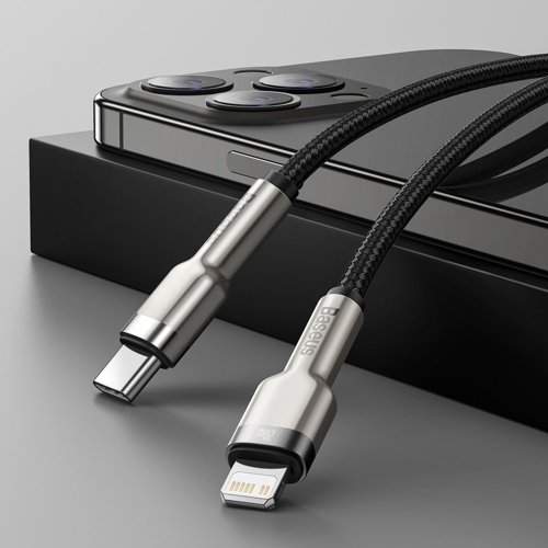 eng pm Baseus Cafule Series Metal Data USB Type C Lightning Cable Power Delivery 20 W 0 25 m black CATLJK 01 66680 9