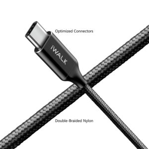 Iwalk Type C To Type C Data Cable 1.2 Mtr - Black