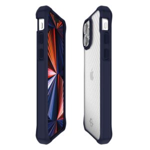 Itskins Hybrid Tek Case 3M Drop Safe For Iphone 13 Pro (6.1) - Deep Blue And Transparent
