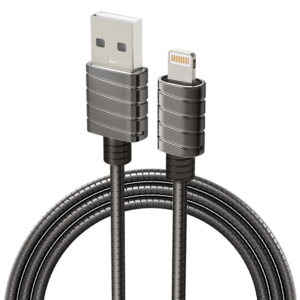 Iwalk Metallic Mfi Lightning Cable For Apple Devices - 1Mtr - Gray