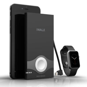 Iwalk Watchman 10000 Mah Yltra Sim Battery Pack Built In Lightning , Magnetic Charging Adapter And Universal Usb Port - Black