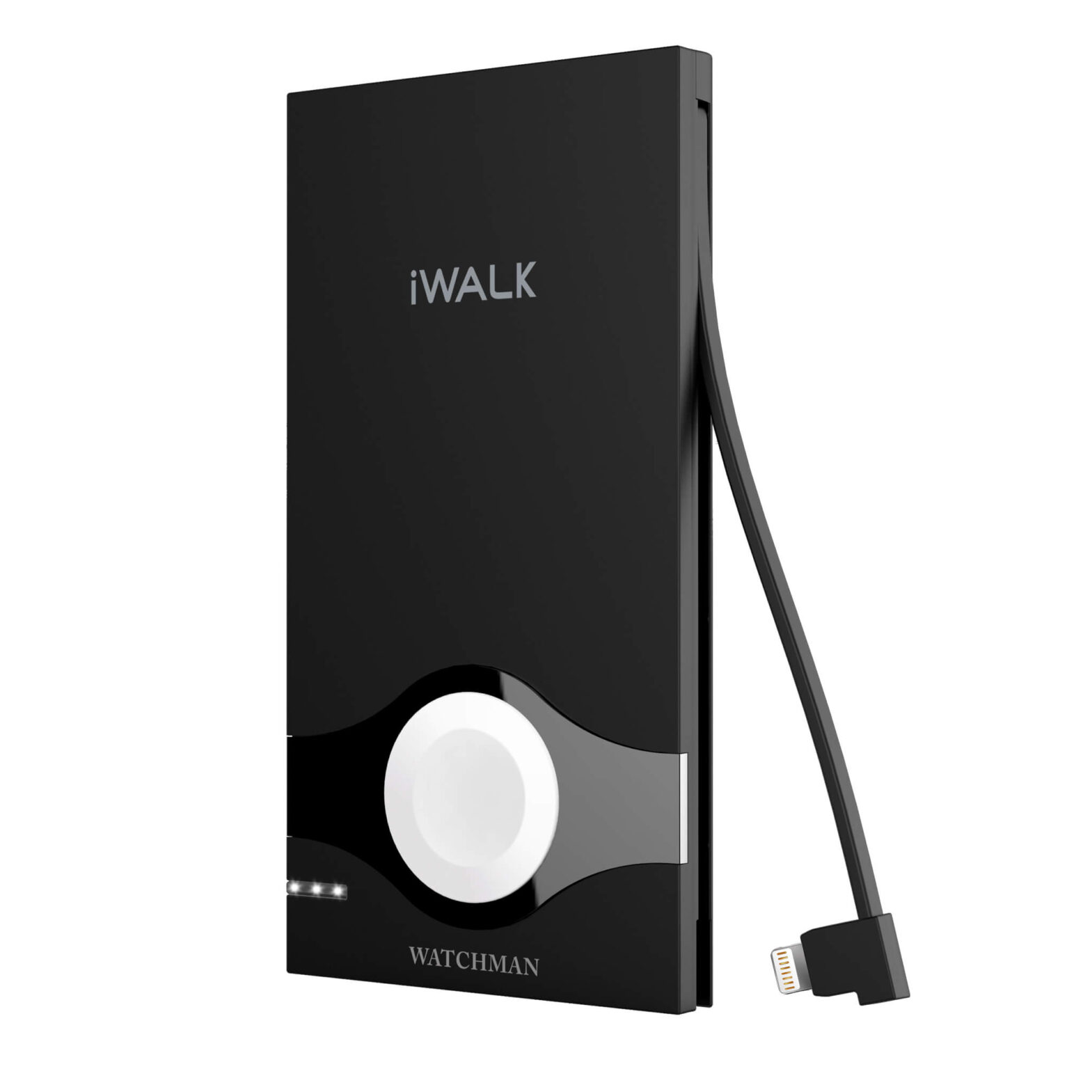 Iwalk Watchman 10000 Mah Yltra Sim Battery Pack Built In Lightning , Magnetic Charging Adapter And Universal Usb Port - Black