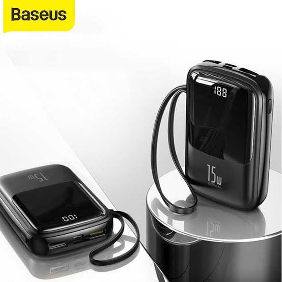 Baseus Q Pow Digital Display 3A Power Bank 10000mAh with Type-C Cable