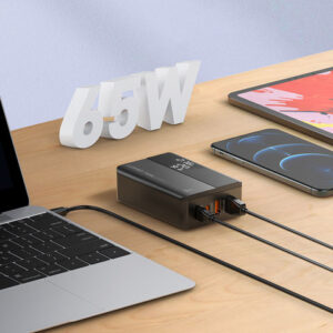 LDNIO 65W Two PD Type-C and Two QC3.0 Super Fast Charging Desktop Mobile Charger