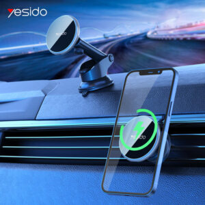 Yesido Magnetic Car Phone Holder Wireless Charger for iPhone 13 iPhone 12 Pro Max Wireless Charging 2 1