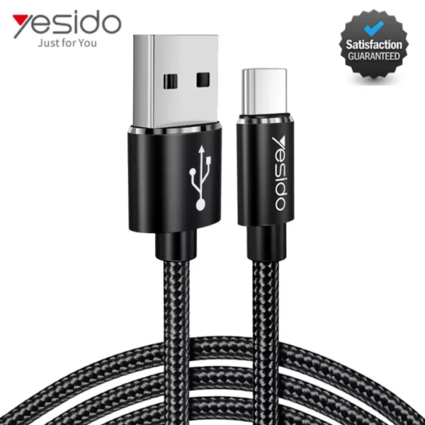 YESIDO CA58 USB-C Cable Fast Stable 2.4A Charging Support - 3 meters