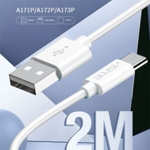 Aspor A171 2M Micro 2.1A White Cable