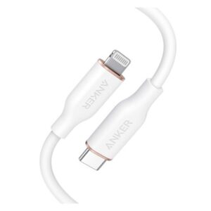 Anker Super Strong PowerLine lll Flow USB-C with Lightening Connector - White 3ft