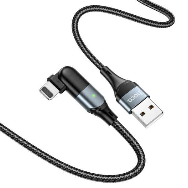 hoco u100 orbit charging data cable for lightning right angled