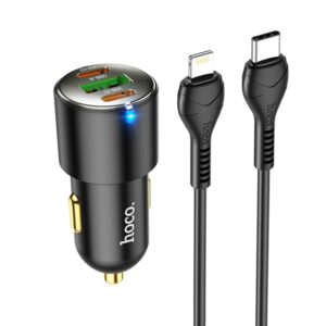 hoco NZ6 Dual / USB-C to Lightning / Lightning Charging Cable - Black