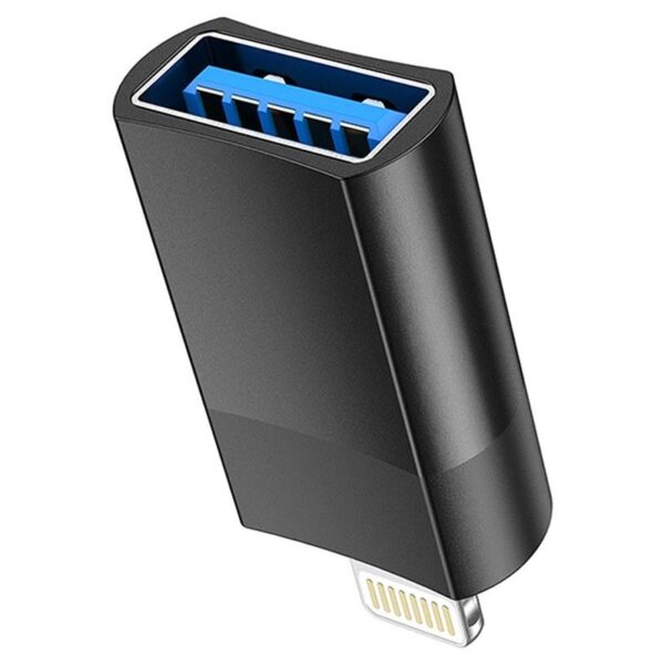 Hoco UA17 USB 2 0 to Lightning OTG Adapter Black 6931474761989 20042022 02 p