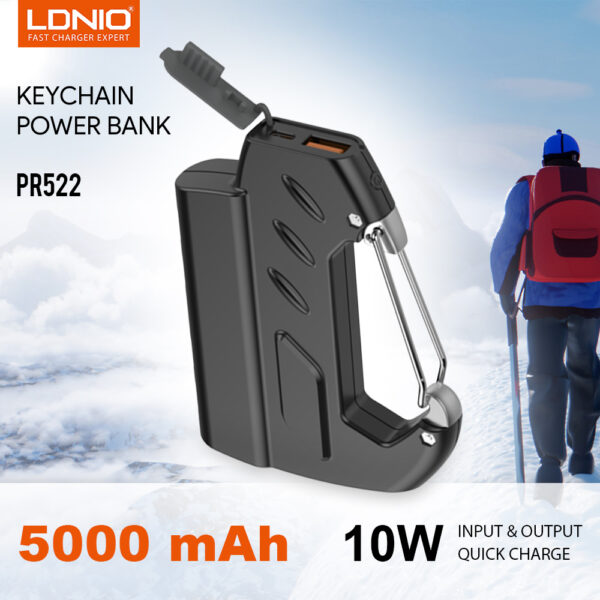 LDNIO Keychain Portable Compact Size Power Bank 5000hAh