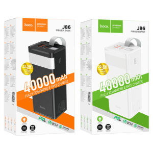 hoco j86 powermaster 22 5w fully compatible power bank 40000mah packages