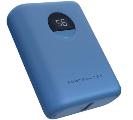 Buy Powerology Ultra Compact Power Bank 10000mAh PD 20W Blue In Kuwait