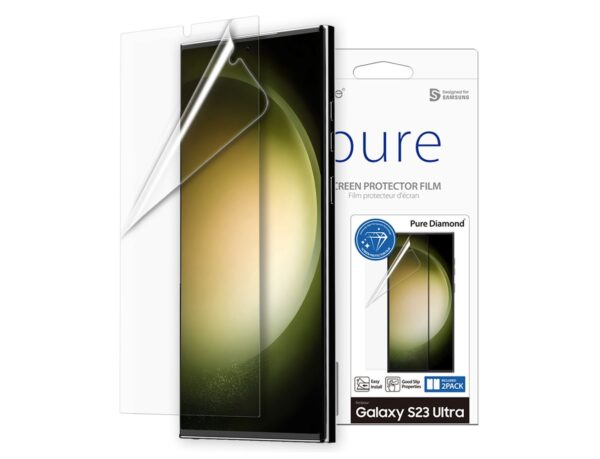 Araree Pure Diamond Film Screen Protector For Samsung Galaxy S23 Ultra 2 Pcs - Clear