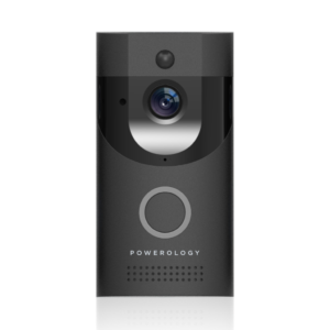 Powerology Smart Video Doorbell with Night Vision and Motion Sensor - Black