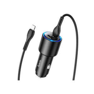 Hoco Dual Port Type-C to Lightning LED Lights Car Charger - NZ3