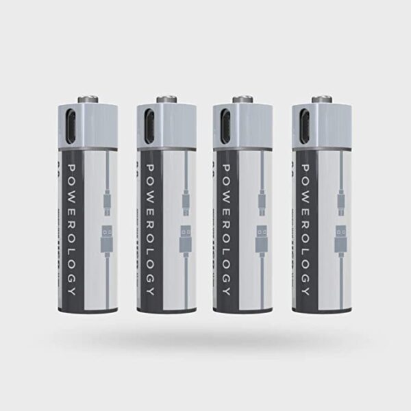 Powerology USB Rechargeable AA Battery (4pc pack)