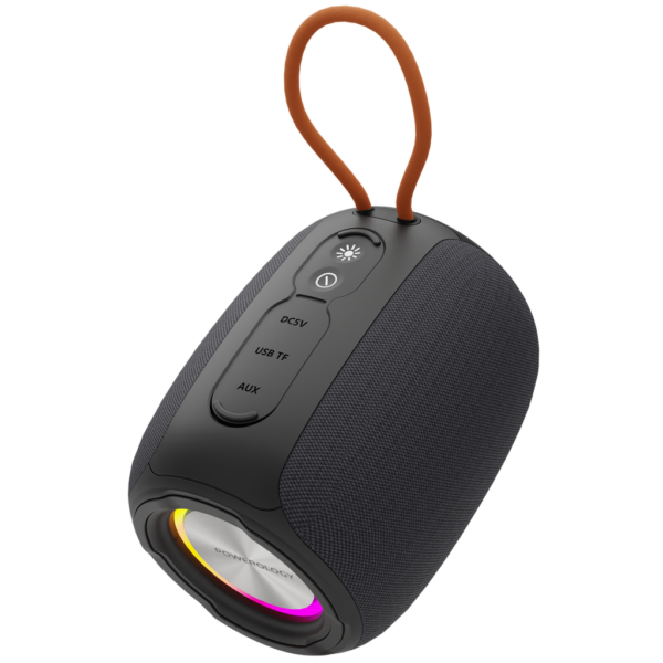 Powerology Ghost Speaker, Bluetooth 5.0, Water-Resistant - Black