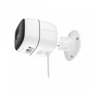 Powerology Wifi Smart Outdoor Camera 110 Wired Angle Lens Camera - White