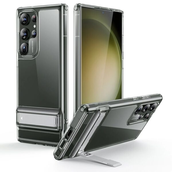 ESR Samsung Galaxy S23 Ultra Air Shield Boost Metal Kickstand Case - Clear