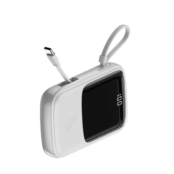 Baseus Qpow Digital Display 3A Power Bank 10000mAh with Type C Cable PPQD A02 White 4.jpg