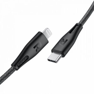 RAVPower Nylon Braided Type C to Lightning Cable RP CB1005BLK 2m 6.6ft Black 768x768 1