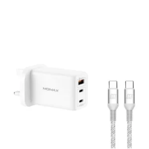 Momax Fast Pro Gan Charger Kit with Type-C Cable - White