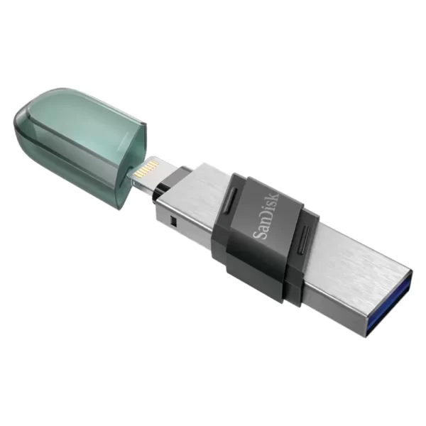 SanDisk iXpand Flash Drive Flip 64GB USB 3.1 Gen + Lightning - Black & Silver