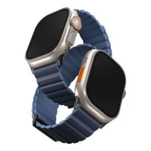 Uniq Revix Premium Edition Reversible Strap For Apple Watch 49/45/44/42mm - Prussian Blue / Mist Blue