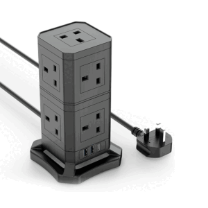 Stacked Multi-purpose Power socket with 2 USB-A Slots & 1 PD 30W USB-C Slot Detachable