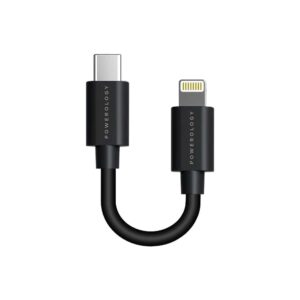 Powerology USB-C to Lightning Connector Cable 0.25m - Black