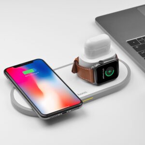 hoco cw21 wisdom 3in1 wireless charger charging