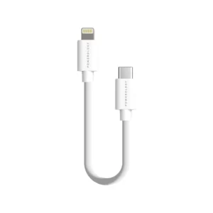 Powerology USB-C to Lightning Connector Cable 0.25m - White