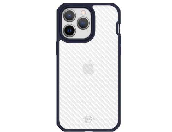 Itskins Hybrid Tek Case For iPhone 14 Pro (6.1) - Deep Blue - Transparent
