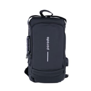 Porodo Lifestyle Water-Proof Oxford Fanny Pack With USB-A Port - Black