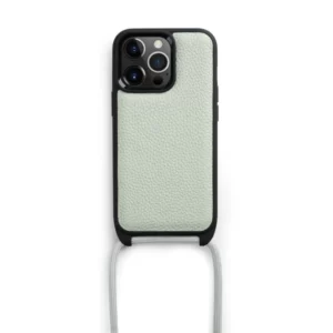 Melkco Strapthing Series Leather Case For iPhone 14 Pro - Silver Grey