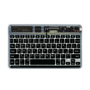 Porodo Crystal Shell Ultra-Slim Keyboard - Transparent/Black