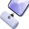 IWalk Linkme Pro Fast Charge 4800 mAh Pocket Battery For iPhone - Purple Ribbon Pattern
