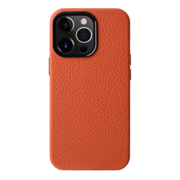 Origin Paris Series Clemence Leather Regal Snap Cover Case for Apple iPhone 13 Pro Max Orange 1