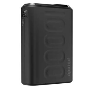 Porodo PD Power Bank 10000mAh 20W Power Delivery Quick Charge 3.0 Touch Sensor Power Button - Black