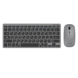 Porodo Wireless Super Slim and Portable Bluetooth Keyboard with Mouse (English/Arabic) - Gray