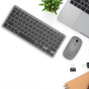 Porodo Wireless Super Slim and Portable Bluetooth Keyboard with Mouse English Arabic 1