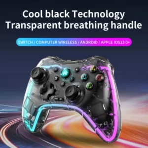 S03 Transparent Adjustable RGB Glare Lights 2 4G bluetooth Gamepad Controller For Switch PC Android V3.jpg 1