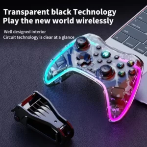 S03 Transparent Adjustable RGB Glare Lights 2 4G bluetooth Gamepad Controller For Switch PC Android V3.jpg