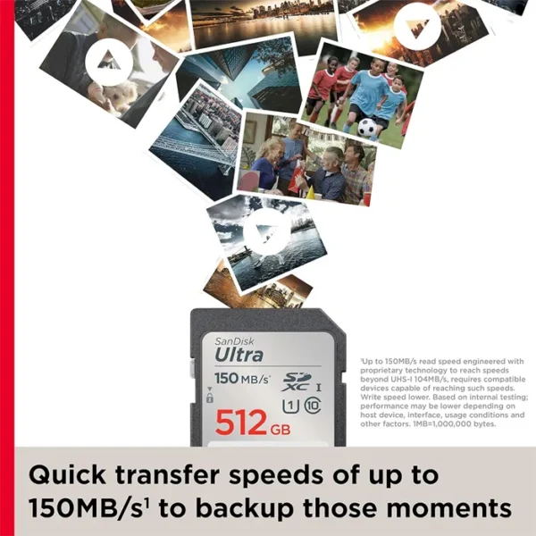 SanDisk Ultra and SDXC™ UHS-I card 512GB 150Mbps