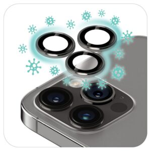 Torrii Bodyglass Anti-bacterial Aluminium Camera Ring for iPhone 15 Pro / 15 Pro Max - Black