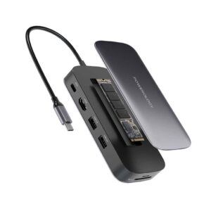 Powerology 512GB USB C Hub SSD Drive All in one Connectivity Storage